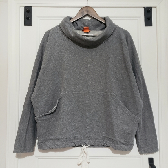 Joe Fresh Cowel Neck Oversized Sweatshirt Womens S Grey Drawstring Batwing - Picture 1 of 8